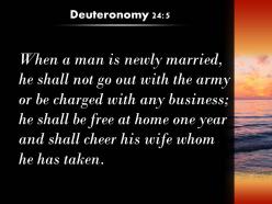 Deuteronomy 24 5 he is to be free powerpoint church sermon