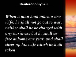 Deuteronomy 24 5 he is to be free powerpoint church sermon