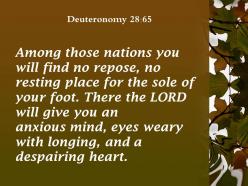 Deuteronomy 28 65 the lord will give powerpoint church sermon
