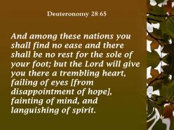 Deuteronomy 28 65 the lord will give powerpoint church sermon