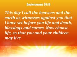 Deuteronomy 30 19 you and your children powerpoint church sermon
