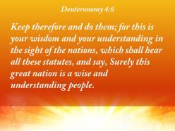 Deuteronomy 4 6 who will hear about all these powerpoint church sermon