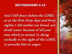 Deuteronomy 9 18 the lords sight and so powerpoint church sermon