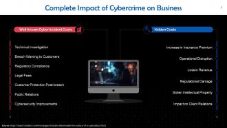 Devastating Impacts Of A Cybercrime Training Ppt Ideas Content Ready