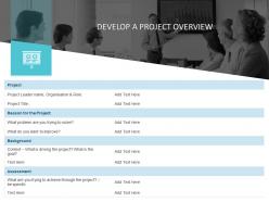 Develop a project overview ppt powerpoint presentation outline brochure
