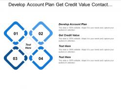 Develop account plan get credit value contact management
