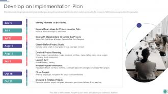 Develop An Implementation Plan Process Improvement Project Success