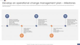 Develop An Operational Change Management Operational Transformation Initiatives CM SS V