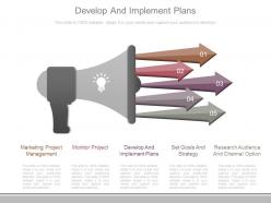 Develop and implement plans ppt sample