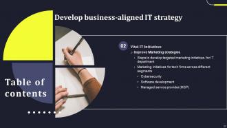 Develop Business Aligned It Strategy Powerpoint Presentation Slides Strategy CD V Interactive Appealing