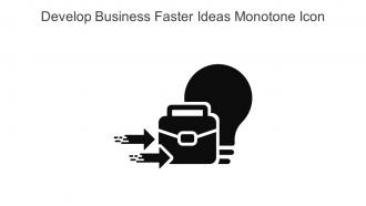 Develop Business Faster Ideas Monotone Icon In Powerpoint Pptx Png And Editable Eps Format