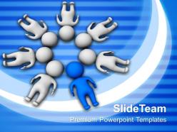 Develop business strategy powerpoint templates 3d man teamwork ppt slides