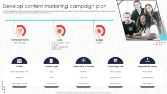Develop Content Marketing Campaign Plan Real Time Marketing MKT SS V