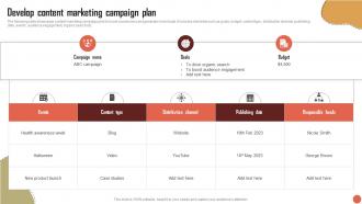 Develop Content Marketing Campaign Plan RTM Guide To Improve MKT SS V