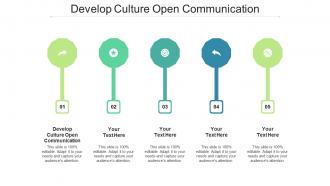 Develop Culture Open Communication Ppt Powerpoint Presentation Professional Design Inspiration Cpb