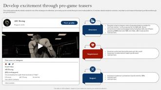 Develop Excitement Through Pre Game Teasers Comprehensive Guide On Sports Strategy SS
