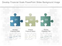 Develop financial goals powerpoint slides background image