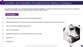 Develop good company strategy for financial growth location facilities provided startup company