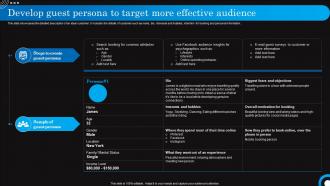 Develop Guest Persona To Target More Effective Hospitality And Tourism Strategies Marketing Mkt Ss V