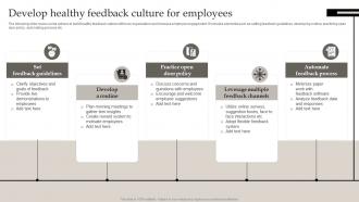 Develop Healthy Feedback Culture For Employees Defining Business Performance Management