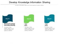 Develop knowledge information sharing ppt powerpoint presentation infographic cpb