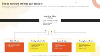 Develop Marketing Analytics Team Structure Introduction To Marketing Analytics MKT SS
