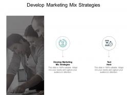 Develop marketing mix strategies ppt powerpoint presentation show graphic tips cpb