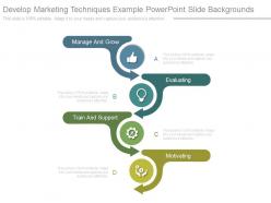 Develop Marketing Techniques Example Powerpoint Slide Backgrounds