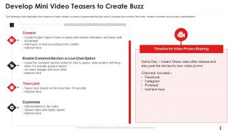 Develop Mini Video Teasers To Create Buzz Marketing Guide Promote Brand Youtube Channel