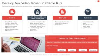 Develop Mini Video Teasers To Create Buzz Youtube Marketing Strategy For Small Businesses