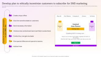 Develop Plan To Ethically Incentivize Customers Sms Marketing Campaigns To Drive MKT SS V