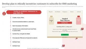 Develop Plan To Ethically Incentivize Customers SMS Marketing Guide To Enhance