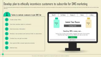 Develop Plan To Ethically Incentivize Sms Promotional Campaign Marketing Tactics Mkt Ss V