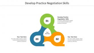 Develop practice negotiation skills ppt powerpoint presentation pictures good cpb