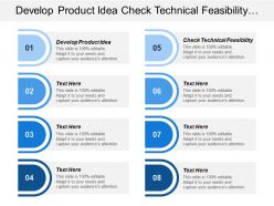 Develop Product Idea Check Technical Feasibility Product Development