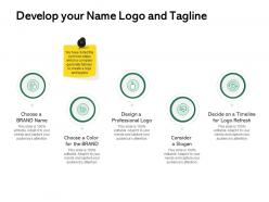 Develop your name logo and tagline ppt powerpoint presentation outline