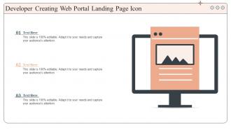 Developer Creating Web Portal Landing Page Icon