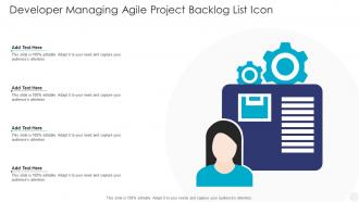 Developer Managing Agile Project Backlog List Icon