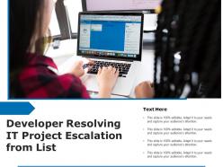 Developer Resolving IT Project Escalation From List