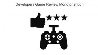 Developers Game Review Monotone Icon In Powerpoint Pptx Png And Editable Eps Format