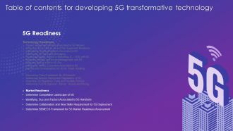 Developing 5G Transformative Technology Powerpoint Presentation Slides