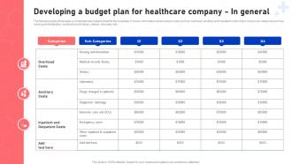 Developing A Budget Plan For Healthcare Company In General Functional Areas Of Medical