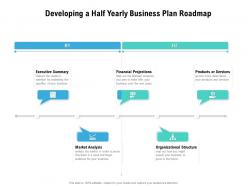 Developing a half yearly business plan roadmap