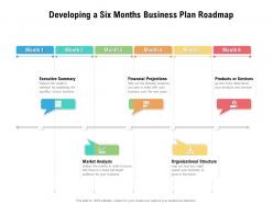 Developing a six months business plan roadmap