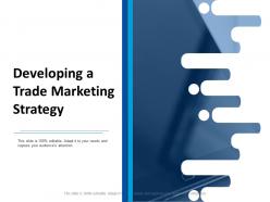 Developing A Trade Marketing Strategy Ppt Powerpoint Presentation Inspiration Skills