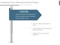Developing a vision statement powerpoint shapes