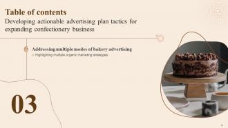 Developing Actionable Advertising Plan Tactics For Expanding Confectionery Business Complete Deck MKT CD V Ideas Aesthatic