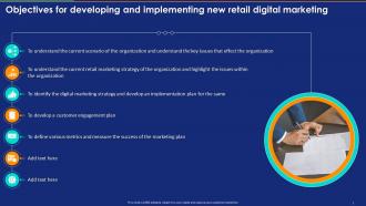 Developing And Implementing New Retail Digital Marketing Complete Deck Aesthatic Unique