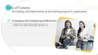 Developing And Implementing On Job Training Program In Organization Powerpoint Presentation Slides