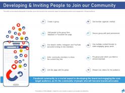 Developing and inviting people to join our community digital marketing through facebook ppt grid